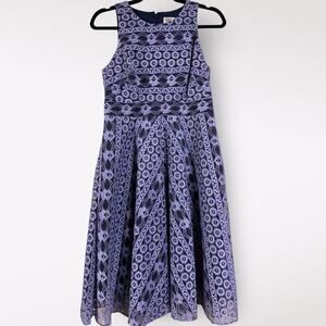 Eliza J A-Line Fit & Flare Lace Layered Formal Prom‎ Floral Cute Dress 6 Petite